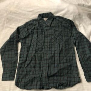VINTAGE Saugatuck 90s Acrylic Plaid Flannel Button Shirt L Mens LS Size M